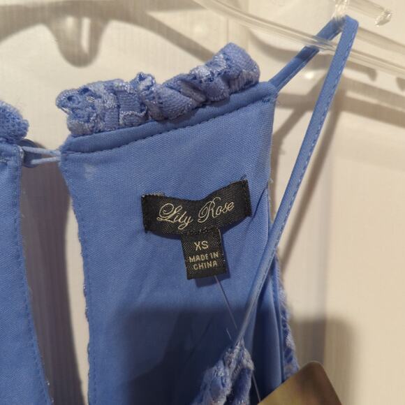 Lily Rose Lace Overlay Dress, NWT, XS - Picture 4 of 6